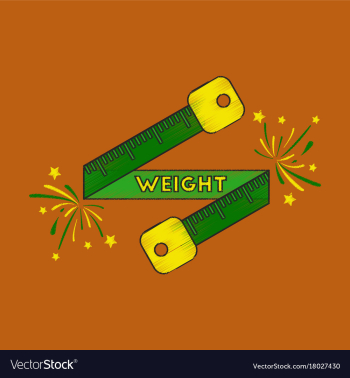 Flat shading style icon weight loss logo vector image Flat shading style icon weight loss logo vector image