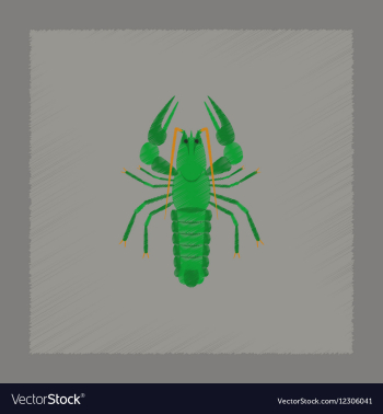 Flat shading style seafood lobster vector image Flat shading style seafood lobster vector image