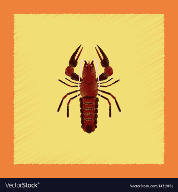 Flat shading style seafood lobster vector image Flat shading style seafood lobster vector image