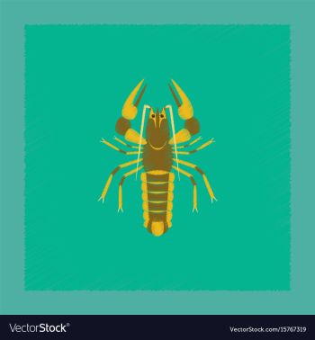 Flat shading style seafood lobster vector image Flat shading style seafood lobster vector image