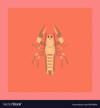 Flat shading style seafood lobster vector image Flat shading style seafood lobster vector image