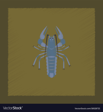 Flat shading style seafood lobster vector image Flat shading style seafood lobster vector image