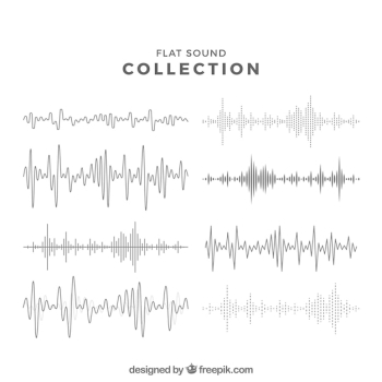 Flat sound wave collection Flat sound wave collection