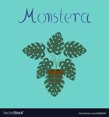 Flat stylish background plant vector image Flat stylish background plant vector image