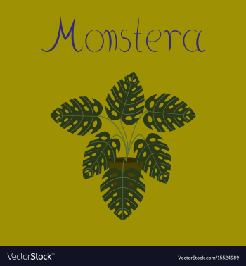 Flat stylish background plant vector image Flat stylish background plant vector image