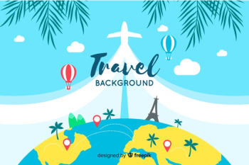Flat travel background Flat travel background