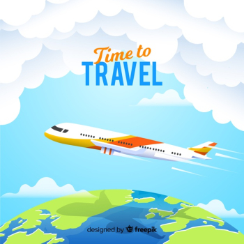 Flat travel background Flat travel background