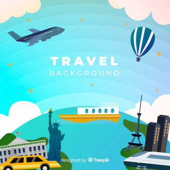 Flat travel background Flat travel background