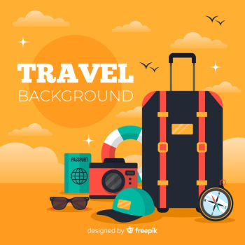 Flat travel background Flat travel background