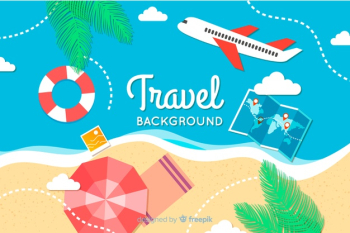 Flat travel background