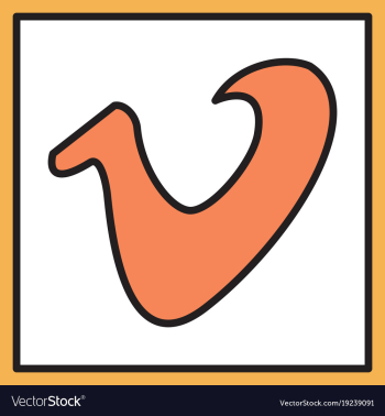 Flat vimeo icon on background vector image Flat vimeo icon on background vector image