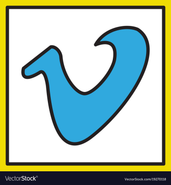Flat vimeo icon on background vector image Flat vimeo icon on background vector image
