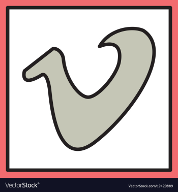 Flat vimeo icon on background vector image Flat vimeo icon on background vector image
