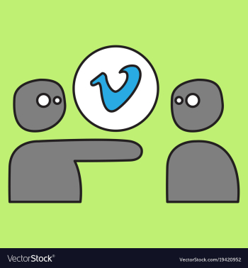 Flat vimeo icon on background vector image Flat vimeo icon on background vector image