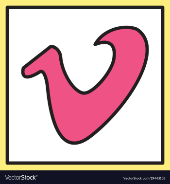 Flat vimeo icon on background vector image Flat vimeo icon on background vector image