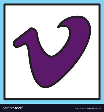 Flat vimeo icon on background vector image Flat vimeo icon on background vector image