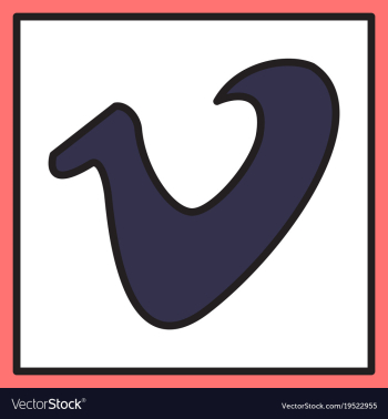 Flat vimeo icon on background vector image Flat vimeo icon on background vector image