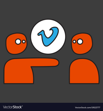 Flat vimeo icon on background vector image Flat vimeo icon on background vector image