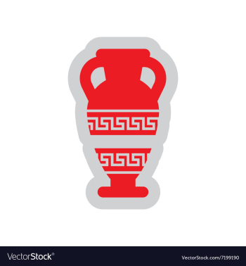 Flat web icon on white background amphora vector image Flat web icon on white background amphora vector image
