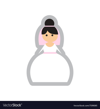 Flat web icon on white background bride vector image Flat web icon on white background bride vector image