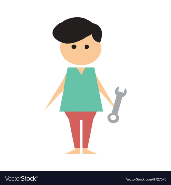 Flat web icon on white background Man vector image