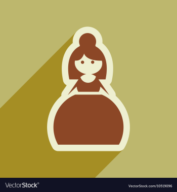 Flat web icon with long shadow bride vector image Flat web icon with long shadow bride vector image