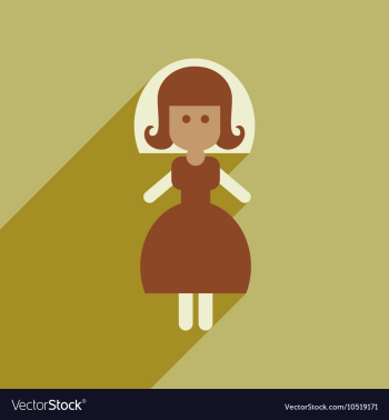 Flat web icon with long shadow bride vector image Flat web icon with long shadow bride vector image
