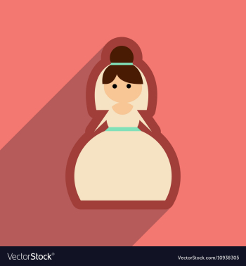 Flat web icon with long shadow bride vector image Flat web icon with long shadow bride vector image