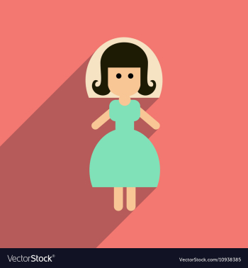 Flat web icon with long shadow bride vector image Flat web icon with long shadow bride vector image
