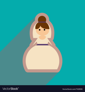 Flat web icon with long shadow bride vector image Flat web icon with long shadow bride vector image