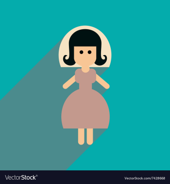 Flat web icon with long shadow bride vector image Flat web icon with long shadow bride vector image