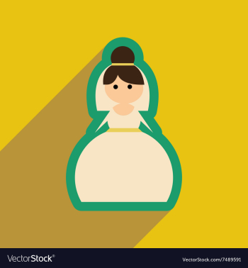 Flat web icon with long shadow bride vector image Flat web icon with long shadow bride vector image
