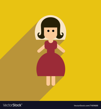Flat web icon with long shadow bride vector image Flat web icon with long shadow bride vector image