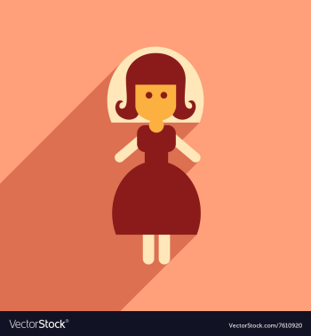 Flat web icon with long shadow bride vector image Flat web icon with long shadow bride vector image