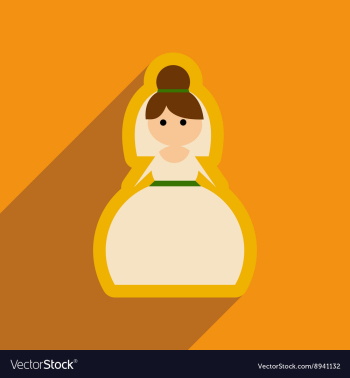 Flat web icon with long shadow bride vector image Flat web icon with long shadow bride vector image