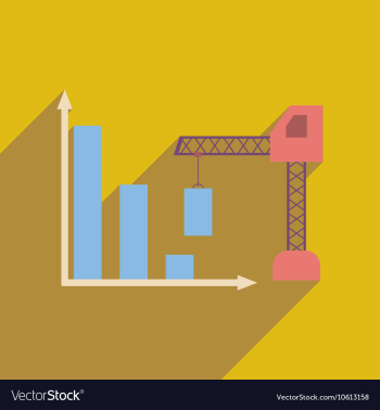 Flat web icon with long shadow construction vector image Flat web icon with long shadow construction vector image