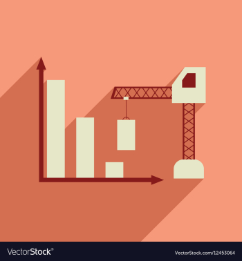 Flat web icon with long shadow construction vector image Flat web icon with long shadow construction vector image