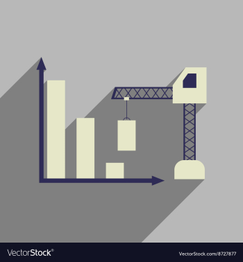 Flat web icon with long shadow construction vector image Flat web icon with long shadow construction vector image