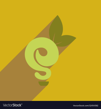 Flat web icon with long shadow eco light bulb vector image Flat web icon with long shadow eco light bulb vector image