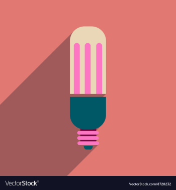 Flat web icon with long shadow eco light bulb vector image Flat web icon with long shadow eco light bulb vector image