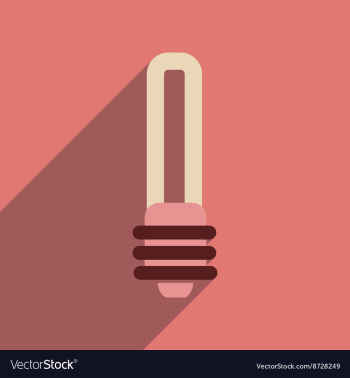 Flat web icon with long shadow eco light bulb vector image Flat web icon with long shadow eco light bulb vector image