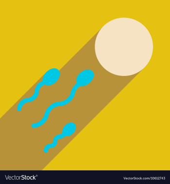 Flat web icon with long shadow egg sperm vector image