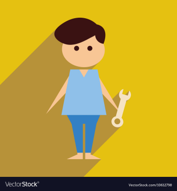 Flat web icon with long shadow Man vector image