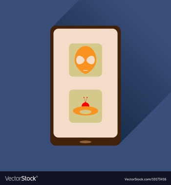 Flat web icon with long shadow mobile viruses vector image Flat web icon with long shadow mobile viruses vector image