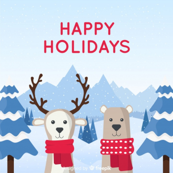 Flat winter background Flat winter background