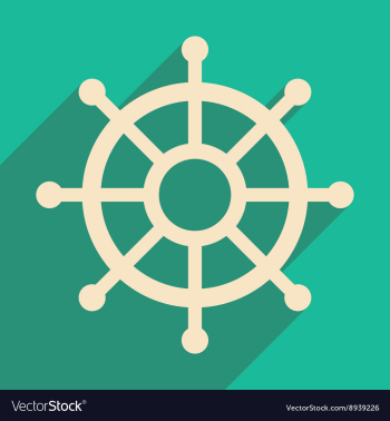 Flat with shadow icon and mobile application helm vector image Flat with shadow icon and mobile application helm vector image