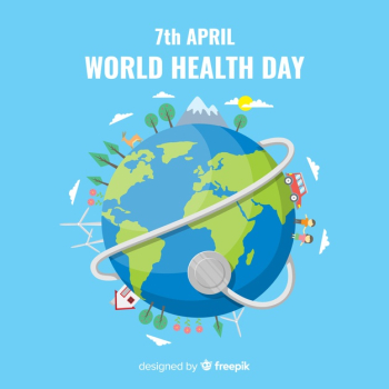 Flat world health day background Free Vector
