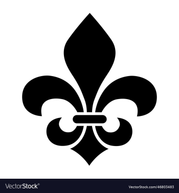 fleur de lis heraldic icon logo template