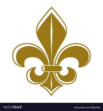 fleur de lis heraldic icon logo template