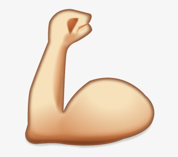 Flexing Muscles Emoji - Whatsapp Emoji Muscle - Free Transparent ...